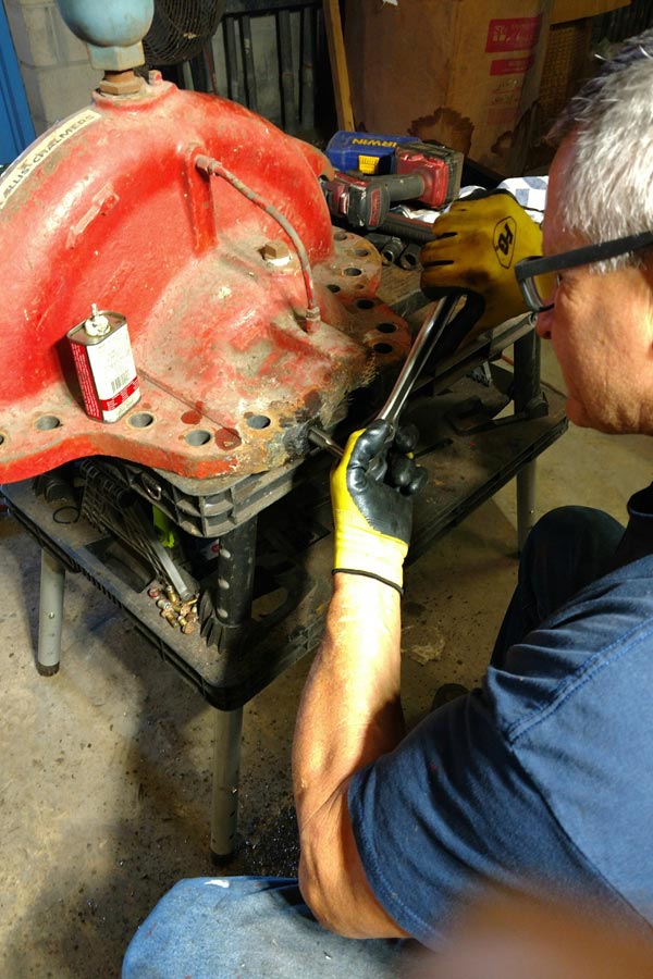 fire pump getting serviced