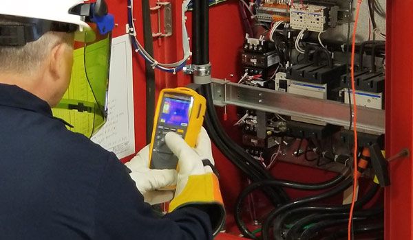 Thermal imaging of fire pump controller